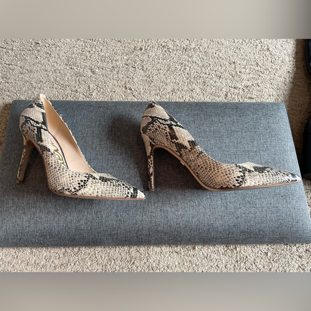 Sam Edelman snake print leather heels size 8.5